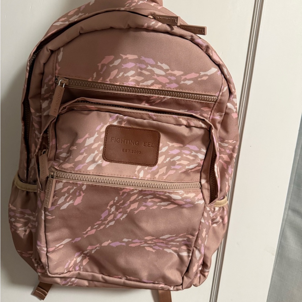 NEW Fighting Eel Blush and Mauve Patterned Backpack